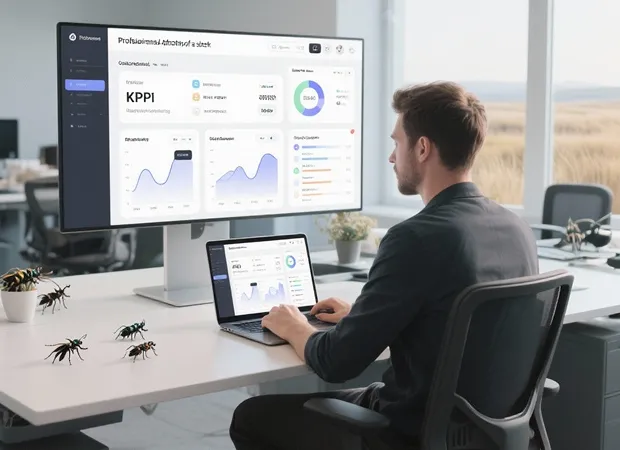 Admin dashboard showing analytics and charts