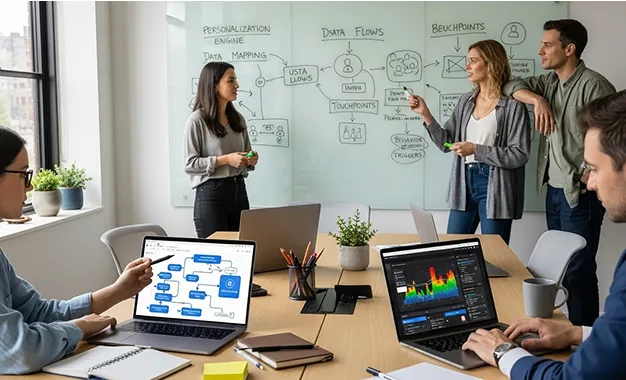 Admin dashboard showing analytics and charts